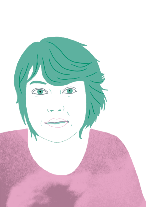 Portrait dessiné de Anne Herbauts