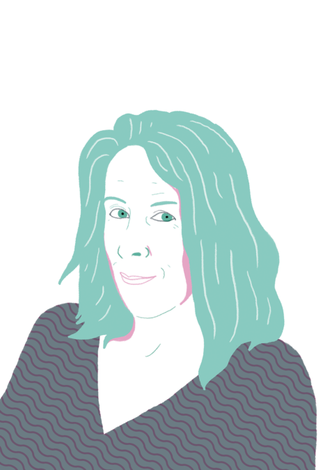 Portrait dessiné de Corinne Desarzens