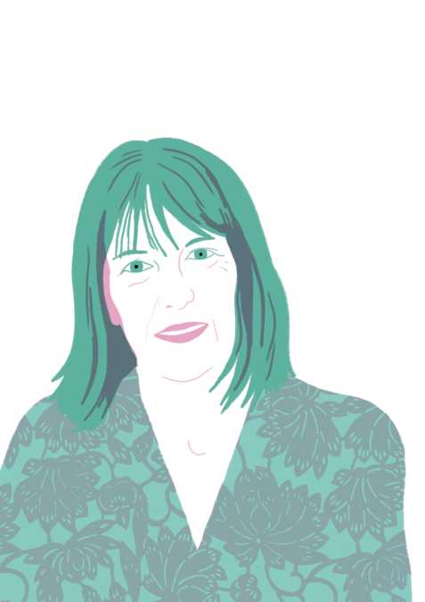 Portrait dessiné de Kathleen Jamie